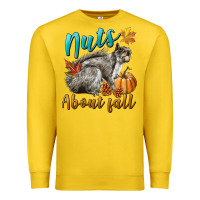 Lemon Nuts About Fall Squirrel Premium Sweatshirt - LillyAllenDesigns