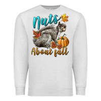 Oatmeal Heather Nuts About Fall Squirrel Premium Sweatshirt - LillyAllenDesigns