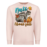 Pale Pink Nuts About Fall Squirrel Premium Sweatshirt - LillyAllenDesigns