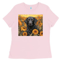 Bubblegum Pink black lab Ladies Tee - Unal Design