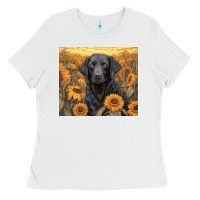 White black lab Ladies Tee - Unal Design