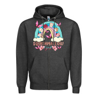 Charcoal Heather squish girl Zipper Hoodie - MaliasSmallBusiness