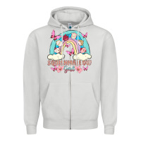 Dove Grey squish girl Zipper Hoodie - MaliasSmallBusiness