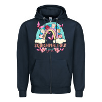 Navy squish girl Zipper Hoodie - MaliasSmallBusiness