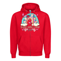 Red squish girl Zipper Hoodie - MaliasSmallBusiness