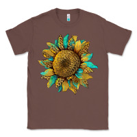 Chestnut sunflower with leopard and turquoise Classic Tee - Artiststas