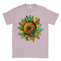 Lilac sunflower with leopard and turquoise Classic Tee - Artiststas