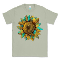 Matcha sunflower with leopard and turquoise Classic Tee - Artiststas