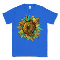 True Royal sunflower with leopard and turquoise Classic Tee - Artiststas