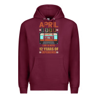 Burgundy Aprıl 1990 I Am Not 30 I'm 18 With 12 Years Of Experience Premium Hoodie - Bettercallsaul