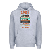 Heather Grey Aprıl 1990 I Am Not 30 I'm 18 With 12 Years Of Experience Premium Hoodie - Bettercallsaul