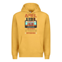 Mustard Aprıl 1990 I Am Not 30 I'm 18 With 12 Years Of Experience Premium Hoodie - Bettercallsaul