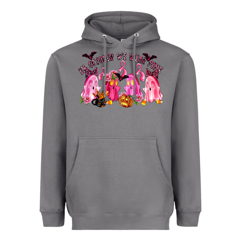 In October We Wear Pink Heavyweight Hoodie by LillyAllenDesigns | Teevron