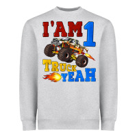 Heather Grey i'am one truck yeah Heavyweight Sweatshirt - Artiststas