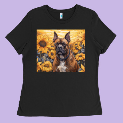 Ladies Tee boxer dog