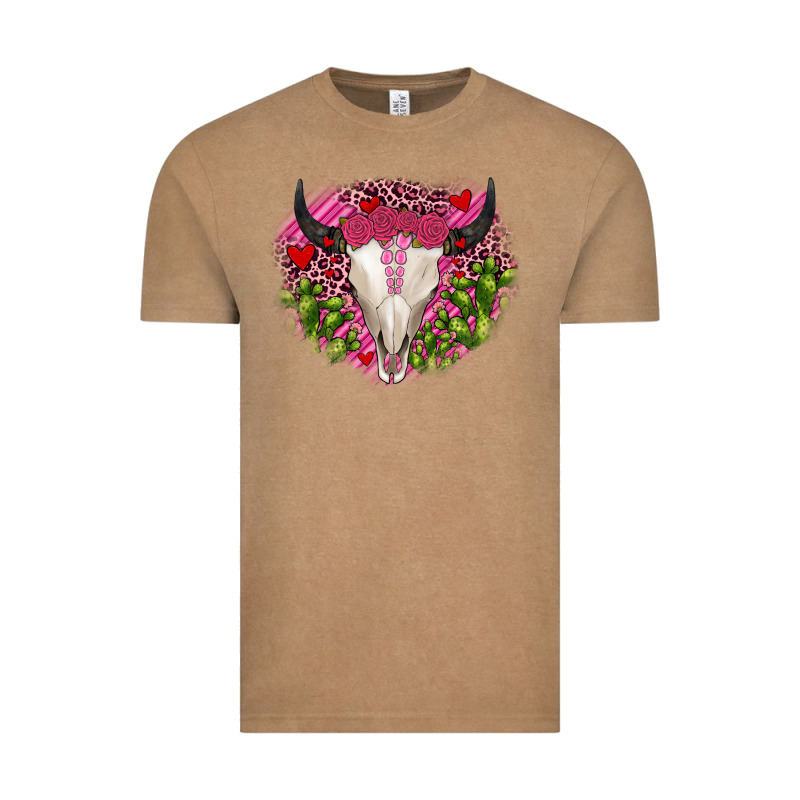 Bull Skull Cactus Valentines Vintage Tee by JahusDesignShop | Teevron