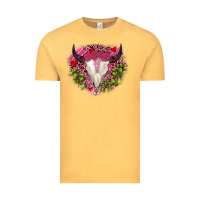 Vintage Mustard bull skull cactus valentines Vintage Tee - JahusDesignShop