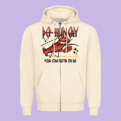 Def Hungry Pour Dome Butter On Me Zipper Hoodie Designed By Maliassmallbusiness