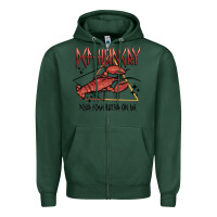 Sports Green def hungry pour dome butter on me Zipper Hoodie - MaliasSmallBusiness
