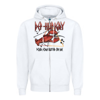 White def hungry pour dome butter on me Zipper Hoodie - MaliasSmallBusiness