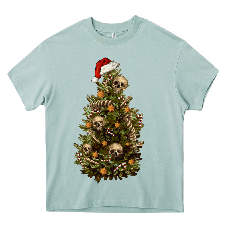 Skeleton Merry Christmas Tree Heavy Core Tee by RanaPortraitStore | Teevron