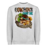 Heather Grey cowboys don't die Heavyweight Sweatshirt - AdoDesignShop