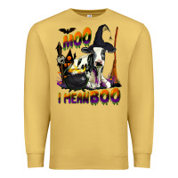 Moo I Mean Boo Holstein Cow Premium Sweatshirt | Teevron