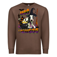Chestnut Moo I Mean Boo Holstein Cow Premium Sweatshirt - LillyAllenDesigns
