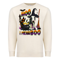 Sandshell Moo I Mean Boo Holstein Cow Premium Sweatshirt - LillyAllenDesigns