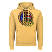 Vintage Mustard Peace Sign Vintage Hoodie - JahusDesignShop
