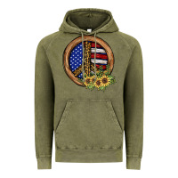 Vintage Olive Peace Sign Vintage Hoodie - JahusDesignShop
