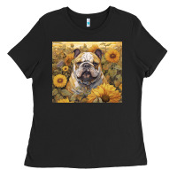 Black bulldog Ladies Tee - Unal Design