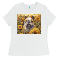 White bulldog Ladies Tee - Unal Design