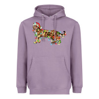 Lavender christmas bengal cat Heavyweight Hoodie - LillyAllenDesigns