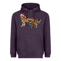 Plum christmas bengal cat Heavyweight Hoodie - LillyAllenDesigns
