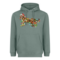 Sage christmas bengal cat Heavyweight Hoodie - LillyAllenDesigns
