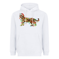 White christmas bengal cat Heavyweight Hoodie - LillyAllenDesigns