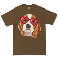 Cacao beagle with love glasses Premium Tee - RanaPortraitStore