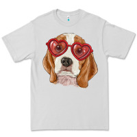 Dove Grey beagle with love glasses Premium Tee - RanaPortraitStore
