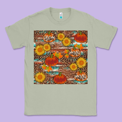 Pumpkin Plaid Sunflower Seamless Min Classic Tee Designed By Adodesignshop