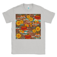 Moon Dust pumpkin plaid sunflower seamless min Classic Tee - AdoDesignShop