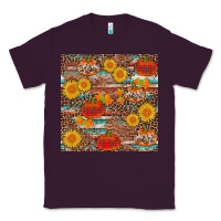 Plum pumpkin plaid sunflower seamless min Classic Tee - AdoDesignShop
