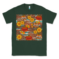 Sports Green pumpkin plaid sunflower seamless min Classic Tee - AdoDesignShop