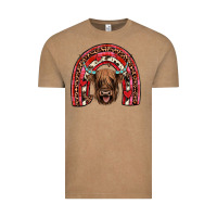 Vintage Coffee valentines highland cow rainbow Vintage Tee - JahusDesignShop