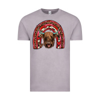 Vintage Zinc valentines highland cow rainbow Vintage Tee - JahusDesignShop
