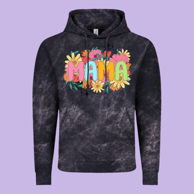 Floral Mama Vintage Hoodie Designed By Jahusdesignshop