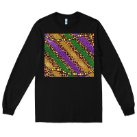 Black mardi gras leopard glitter bead Long Sleeve Tee - BarkalooDesign