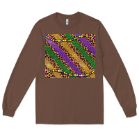 Chestnut mardi gras leopard glitter bead Long Sleeve Tee - BarkalooDesign