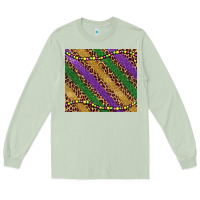 Matcha mardi gras leopard glitter bead Long Sleeve Tee - BarkalooDesign