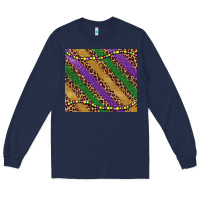 Navy mardi gras leopard glitter bead Long Sleeve Tee - BarkalooDesign